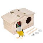 SEAFRONT Wooden Bird House Parrot Breeding Mating Box Wood Bird Aviary Cockatiel Breeding Nesting Bird Avery Cage Box Pet Bird Nests