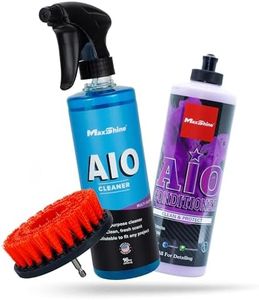 Maxshine All in One Cleaner & Conditioner Complete Kit with Carpet Brush (AC08) - Professional Interior & Exterior Cleaner - Works on Paint, Metal, Glass, Chrome, Vinyl, Leather, Plastic & Upholstery