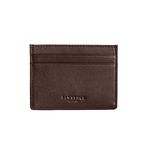 Lawrence London ® Mens Credit Card Holder, Genuine Leather, RFID Blocking Minimalist Wallet, Dual Sided with 5 Pockets, Great Gift, Ideal for Travel (Brown)