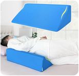 NEPPT Bed Wedges & Body Positioners Wedge Pillow Side Sleeper Medical Wedges for Adults Bed Sore 30 Degree Incline Pillow for Ankle/Leg Elevation Post Surgery Triangle Foam Wedge for Back Pain (Blue)