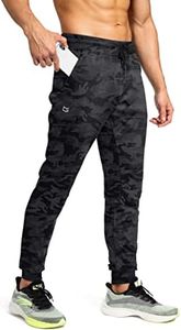 G Gradual Men's Sweatpants with Zipper Pockets Athletic Pants Traning Track Pants Joggers for Men Soccer, Running, Workout(Grey Camo,XS)