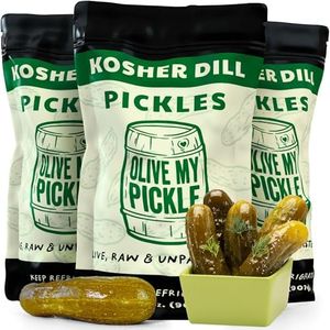 Real Fermented & Probiotic Pickles for Gut Health - KOSHER DILL PICKLE BUNDLE (3 PACK) by Olive My Pickle