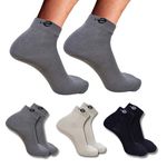 eco SYNC Unisex Bamboo Modern Socks for Diabetic Pain Relief, Moisture-Wicking, Anti-Bacterial, Breathable, Seamless, Soft & Durable - Combo Pack of 3 (Grey, White, Black) - Eco-Friendly, Comfort Fit