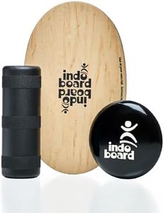 The Original Indo Board Training Package - Balance Board Trainer for Core Strength, Stability & Athletic Performance - Surfing, Skateboarding, Snowboarding, Yoga, Physical Therapy & More. Includes Board, Cushion and Roller.