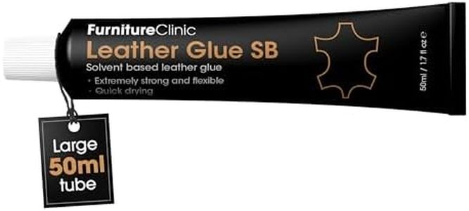 Furniture Clinic Colle pour cuir - à base de solvant - Force professionnelle - Solide, sèche rapidement et très flexible - Utilisée pour réparer le cuir et le vinyle.