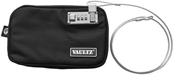 Vaultz Locking Field Gear Pouch with Tether, Small, 5 x 8 Inches, Black (VZ00739)