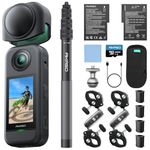 AKASO 360 Weatherproof 360° Action Camera - 5.7K 360 Video with 1/2" 48MP Sensors, 72MP 360 Photo, 360-SuperSmooth, Invisible Selfie Stick, 360° Horizon Lock, AI Tracking with 128GB MicroSD Card