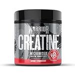 Warrior Creatine Monohydrate Powder – 300g – Micronised for Easy Mixing and Consumption – 100% Pure Creatine – Proven to Improve Physical Performance & Recovery, 60 x 5g Servings, Savage Strawberry