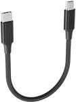 LUKFOCAB 1.6FT/0.5M USB-C to Mini USB Cable, Short Braided Type C to Mini-B 5-Pin Charging Cord, Supports OTG 480 Mbps Sync Data for PC, PS3 Controller, MP3/4, Dash Cam, GPS Receiver, and More