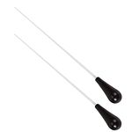 Jiayouy 15 Inch Music Baton Orchestra Baton ABS Handle Music Conducting Baton Pack of 2 (Black)