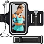 Phone Holder for Running, Karvense Phone Arm Bands for Running Exercise Workout Jogging, for iPhone 15 Pro Max/15 Plus/14 Pro Max/13 Pro Max, Samsung Galaxy S24 +/Ultra, to 6.9'', Cell Phone Armband