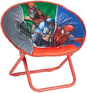 Avengers Toddler 19” Folding Saucer Chair with Cushion, Metal, Ages 3+