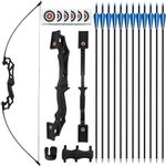 REAWOW Archery 30 lbs Recurve Bow Arrow and Bow Set 30 lbs Practice Arrows Target Exercises Outdoor Sports
