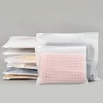 Svaldo Frosted Zipper Poly Packaging Bags, 100Pcs 12x8 inch Thick Reclosable Plastic Bags Mailing Bags, Apparel Packaging Bags for Mailing Clothing Selling Shipping, 3 Mil with Air Holes