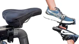 Dual Function Toe Cages and Padded Seat Cover for Original Peloton Bike & Bike+ Bundle - Accessories for The Peloton Bikes