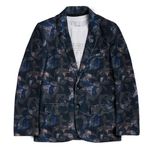 CAVIO Boys Blue Printed Single Breasted Blazer