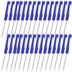 30 Pcs Pocket Screwdriver Mini Tops and Pocket Clips Magnetic Slotted Screwdriver Pocket with Magnet Small Slotted Screw Driver for Mechanical Electrician Technician Repair Tool(Blue)