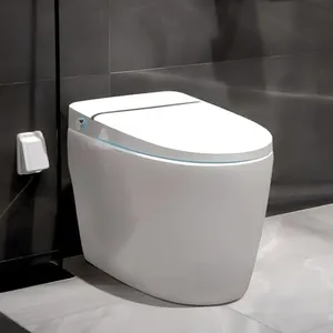 EUROTO Luxury Smart Toilet – Tankless Design with 6-Level Foot-Kick Sensor, 5-Temp Heated Seat, 4-Level Warm Dryer, Dual Flush (1.0/1.27 GPF), Auto Open/Close Lid, Night Light & Remote Control