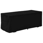 Nimoa Deck Box Cover, Garden Storage Box Cover, Outdoor Waterproof Rainproof UV 123 * 62 * 55cm for Courtyard Garden (Black)