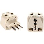 Orei India to Italy, Libya, Chile & More (Type L) Travel Adapter Plug - 2 in 1 - CE Certified - RoHS Compliant -2-Pack (DB-12A-2PK)