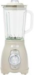 Haden Power Blender, 1.75 Liter Glass Jug, High Power 700W Motor, 5 Speed Settings, Pulse and Ice Crush Buttons, Stainless Steel, Putty/Chrome