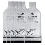 LIVEBAY 5 Set Reusable Wine Bag for Airplane Wine Bottle Protector Sleeve for Travel Car Cruise Protection Luggage Leak-proof