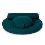 Yoga Studio EU Round Organic Zabuton Meditation Cushion Kit - Zafu & Pranayama (Teal)
