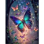 BendJoy® Diamond Painting Kit, 5D Diamond Painting Kit Butterfly, Rhinestone Extremely Shiny Diamond Painting Art for Home Leisure and Wall Decoration (30Cm X 40Cm)