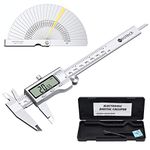 Neoteck 6 inch/150mm Digital Caliper + Feeler Gauge Set Stainless Steel Electronic Vernier Caliper with Fractions/Inch/Metric Conversion Measuring Tool for Length Width Depth Inner Outer Diameter