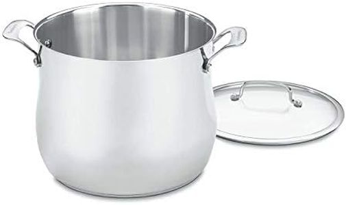 Cuisinart 466-26 Contour Stainless 12-Quart Stockpot with Glass Cover Silver