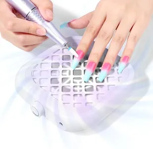 SAVILAND Advanced Nail Dust Collector: 5X Stronger Dust Collector Nail Tech & Portable Powerful Suction Nail Vacuum Dust Collector for Nails 6000 RPM Nail Tech Must Have Speed Nail Dust Fan for Home