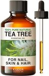 Kukka Tea Tree Oil for Skin, Fuller Hair & Healthy Nails (118ml) - 100% Pure Natural Melaleuca Oil for Skincare, Haircare & Nail Care - Therapeutic Grade Tea Tree Essential Oil with Glass Dropper