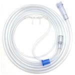 5pk Adult Oxygen Cannula w/Soft Curved Prongs & 2Ft Crush Resistant Tubing