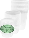 Food Storage Containers with Lids | Foodsavers Deli Containers, Microwave Temperature Resilient, Leak Proof & Reusable - Size - 8 oz x 12-16 oz x 12-32 oz x 12 | Pack of 36