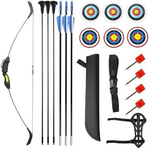 40‘’Archery Bow Suitable for Beginners and Teenagers in Archery with Three Levels of Weight Adjustment Suitable for Training and Improving Archery Skills in Various Scenarios