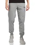 Puma Men's Fitted Pants (58671453_Medium Gray Heather-Cat_XL)