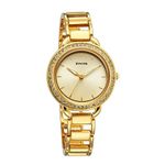 Sonata Wedding Quartz Analog Champagne Dial Metal Strap Watch for Women-NS87052YM01