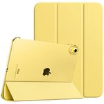 TiMOVO Case for iPad 10th Generation 2022, Slim Stand Cover for iPad 10.9 inch, Auto Wake/Sleep Smart Folio with Hard PC Translucent Back Shell Fit iPad 10 Protective Case, Light Yellow