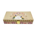 Bahubali Digiglam® - Gold Plated Velvet Touch MGI Floral Decorative Box, Wedding Fancy Shagun Cash Box, Jewellery Box, Money Box, Gaddi Box (Pack of 4)