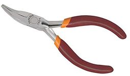 Taparia 1404 Steel (125mm) Bent Nose Mini Plier (Red and Black)