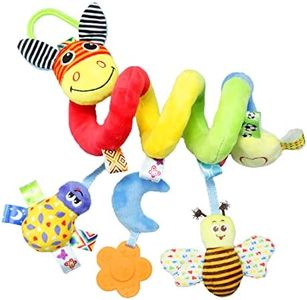 CYZAM Hanging Rattle Toys for Car Seat Crib Mobile, Infant Baby Spiral Plush Toys for Crib Bed Stroller Car Seat Bar, Baby Toys 0 3 6 9 12 18 Months