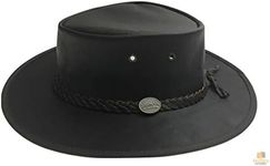 Barmah Men's Sundowner Kangaroo Hat, Black, Small