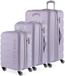 SwissGear 7366 Hardside Expandable Luggage with Spinner Wheels, Evening Haze, 3-Piece Set (19/23/27)