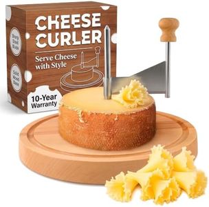 Cheese Curler Wheel – Girolle Cheese Shaver for Tête de Moine Flowers, Stainless Steel Sharp Blade and Wooden Base for Smooth Shaving – Suitable for Home Parties, Restaurants, Cafes, and Dessert Shops