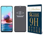 GlassVerse Ultra Privacy Tempered Glass For Redmi Note 10 (PACK OF 1) with Free Installation Kit. (In-Screen FingerPrint Lock will not work with the Privacy Guard because of it's Spy Coating)- 6.43 inch