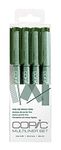 Copic Multiliner Coloured Marker Pen - olive Set 4 pcs. assorted, For Art & Crafts, Colouring, Graphics, Highlighter, Design, Anime, Professional & Beginners, Art Supplies & Colouring Books