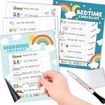 Colorful Daily Schedule for Kids Schedule Board for Home - Reward Chart Bedtime Routine Chart for Toddlers, Morning Routine Chart for Kids Routine Chart, Toddler Daily Routine Chart for Kids