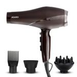 AGARO HD-1120 2000 Watts Professional Hair Dryer with AC Motor, Concentrator, Diffuser, Comb, Hot and Cold Air, 2 Speed 3 Temperature Settings with Cool Shot For both Men and Women, Black