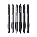 UNI-BALL Click Gel XSGR7 0.7mm Retractable Gel Pen | Black Ink, Pack of 6