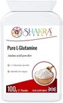 Pure L-Glutamine 100g Pure Targeted Release Vegan Amino Acid Powder for Gastrointestinal Integrity, Neurological Activity, Irritated Bowels & Immune Support | Shakra Health